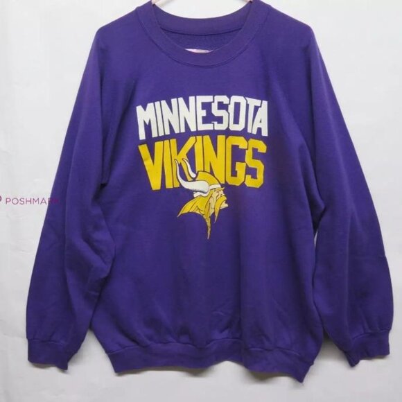 VTG 1980s Minnesota Vikings Soft Thin MADE USA Sweatshirt shirt yvettecolon111 - Picture 1 of 2